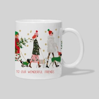 Personalised Christmas Mug - Strolling With The Dog
