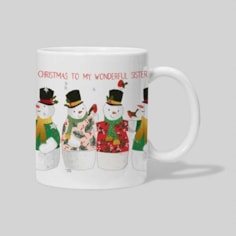 Personalised Christmas Mug - Robins & Snowmen Personalised Christmas Mug - Robins & Snowmen