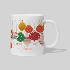 Personalised Christmas Mug - Christmas Baubles Personalised Christmas Mug - Christmas Baubles