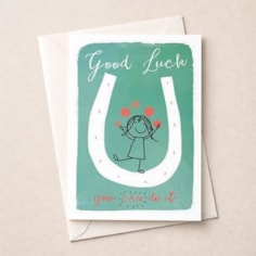Good Luck Card - You Can Do It Horse Shoe