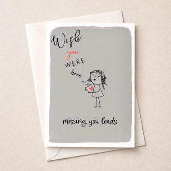 Just To Say Card - Wish You Were Here Just To Say Card - Wish You Were Here