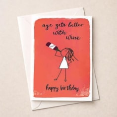 Birthday Card - Age Gets Better With Wine Birthday Card - Age Gets Better With Wine