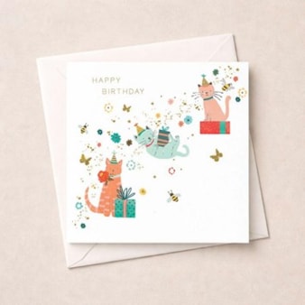 Birthday Card - Cute Cats