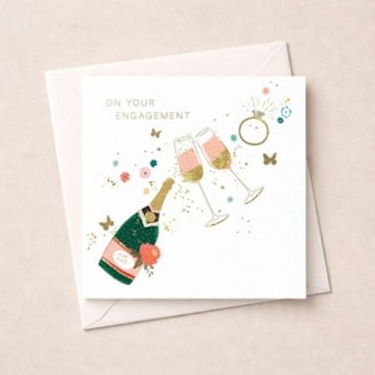 Engagement Card - Champagne