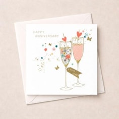 Anniversary Card - Champagne Flutes