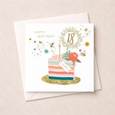 Age 18 Birthday Card - Slice Of Cake