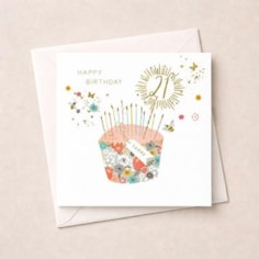 Age 21 Birthday Card - Cupcake Age 21 Birthday Card - Cupcake