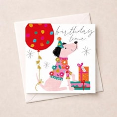 Birthday Card - Dog With Gifts Birthday Card - Dog With Gifts