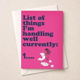 Open Card - List Of Things I'm Handling Well Open Card - List Of Things I'm Handling Well