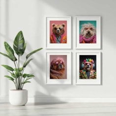 Wall Art Set - Bears & Dogs