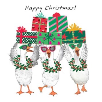 Christmas Card - Happy Christmas Geese