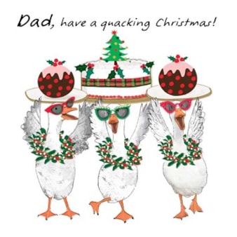 Dad Christmas Card - Dad, Have A Quacking Christmas Dad Christmas Card - Dad, Have A Quacking Christmas