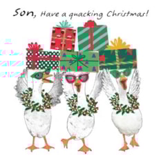 Son Christmas Card -  Son, Have A Quacking Christmas