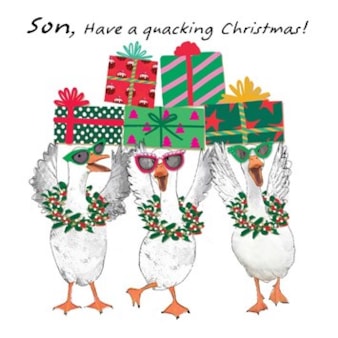 Son Christmas Card -  Son, Have A Quacking Christmas