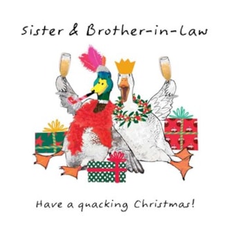 Sister & Brother-in-Law Christmas Card - Sister & Brother-in-Law Have A Quackin Sister & Brother-in-Law Christmas Card - Sister & Brother-in-Law Have A Quackin
