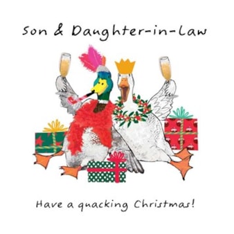 Son & Daughter-In-Law Christmas Card -  Son & Daughter-in-Law Have A Quacking Ch