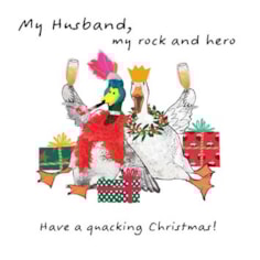 Husband Christmas Card - My Husband, My Rock My Hero Husband Christmas Card - My Husband, My Rock My Hero