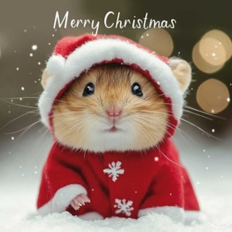 Christmas Card - Merry Christmas Mouse