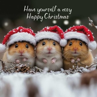 Christmas Card - Cosy Happy Christmas
