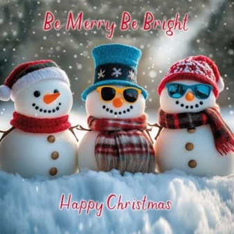 Christmas Card - Be Merry Be Bright Christmas Card - Be Merry Be Bright