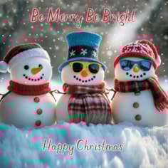 Christmas Card - Be Merry Be Bright