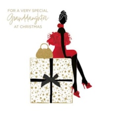 Granddaughter Christmas Card -  Very Special Granddaughter Lady On Gift