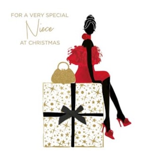 Niece Christmas Card -  Very Special Niece Lady On Gift