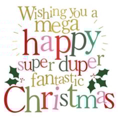Christmas Card - Super Duper Fantastic Christmas Christmas Card - Super Duper Fantastic Christmas
