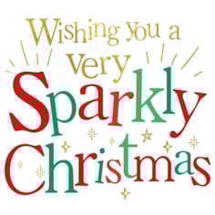 Christmas Card - Very Sparkly Christmas Christmas Card - Very Sparkly Christmas