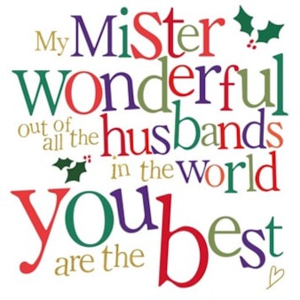 Husband Christmas Card -  My Mister Wonderful Husband