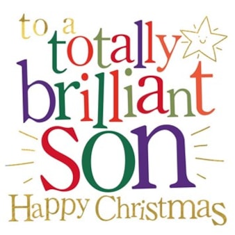 Son Christmas Card -  Totally Brilliant Son