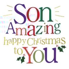 Son Christmas Card -  Son Amazing Happy Christmas To You