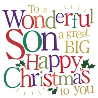 Son Christmas Card -  To A Wonderful Son