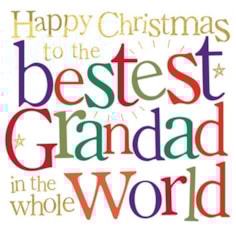 Grandad Christmas Card -  Bestest Grandad In The World