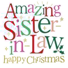 Sister-in-Law Christmas Card - Amazing Sister-in-Law Sister-in-Law Christmas Card - Amazing Sister-in-Law