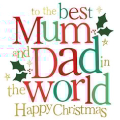 Mum & Dad Christmas Card -  Best Mum And Dad