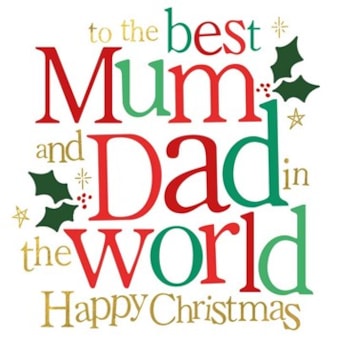 Mum & Dad Christmas Card -  Best Mum And Dad