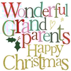 Grandparents Christmas Card - Wonderful Grandparents Grandparents Christmas Card - Wonderful Grandparents