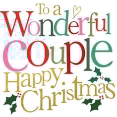 Christmas Card - Wonderful Couple Happy Christmas Christmas Card - Wonderful Couple Happy Christmas