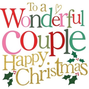 Christmas Card -  Wonderful Couple Happy Christmas
