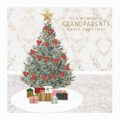 Grandparents Christmas Card - Wonderful Grandparents Christmas Tree With Gifts Grandparents Christmas Card - Wonderful Grandparents Christmas Tree With Gifts