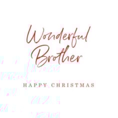 Brother Christmas Card -  Wonderful Brother Happy Christmas