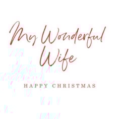 Wife Christmas Card - My Wonderful Wife Happy Christmas Wife Christmas Card - My Wonderful Wife Happy Christmas