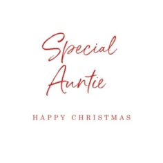 Auntie Christmas Card -  Special Auntie Happy Christmas