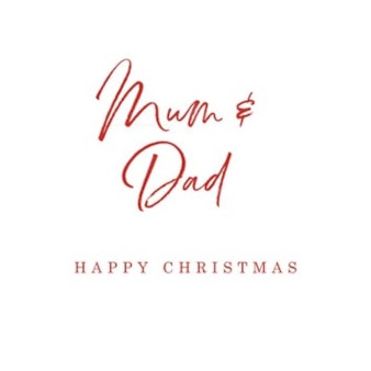 Mum & Dad Christmas Card - Mum & Dad Happy Christmas Mum & Dad Christmas Card - Mum & Dad Happy Christmas