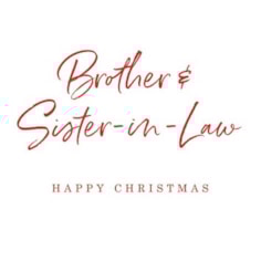 Brother & Sister-in-Law Christmas Card - Brother & Sister-in-Law Happy Christma Brother & Sister-in-Law Christmas Card - Brother & Sister-in-Law Happy Christma