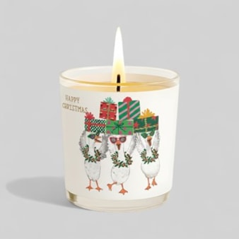 Vanilla Scented Christmas Candle - Christmas Geese Vanilla Scented Christmas Candle - Christmas Geese