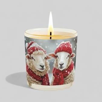 Vanilla Scented Christmas Candle - Sheep