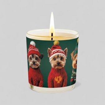 Vanilla Scented Christmas Candle - Wrapped Up Dogs Vanilla Scented Christmas Candle - Wrapped Up Dogs