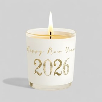 Vanilla Scented Christmas Candle - Happy New Year 2026